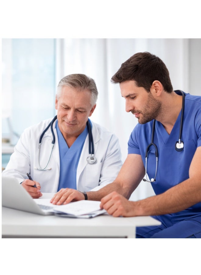 BharatHomes Active Men’s 5-Pocket New Gen Scrubsuite – V-Neck Flexible & Comfortable Medical Uniform Set with Easily Accessible Pockets for Doctors - Image 4